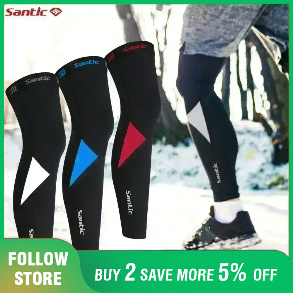 Mountain Biking Protective Gear - Santic-calentadores térmicos de forro polar a